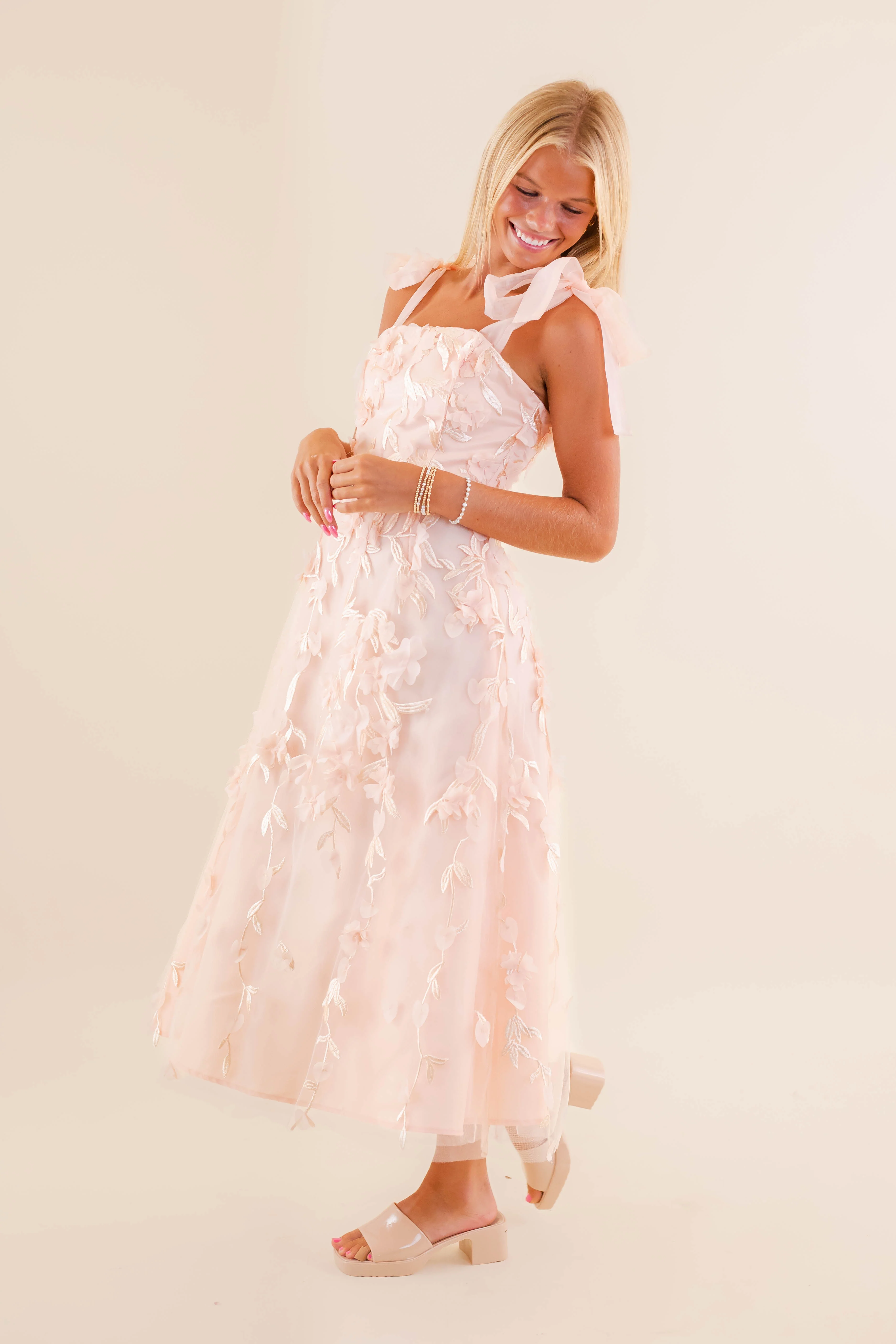 Absolute Elegance 3D Flower Midi Dress - Image 7