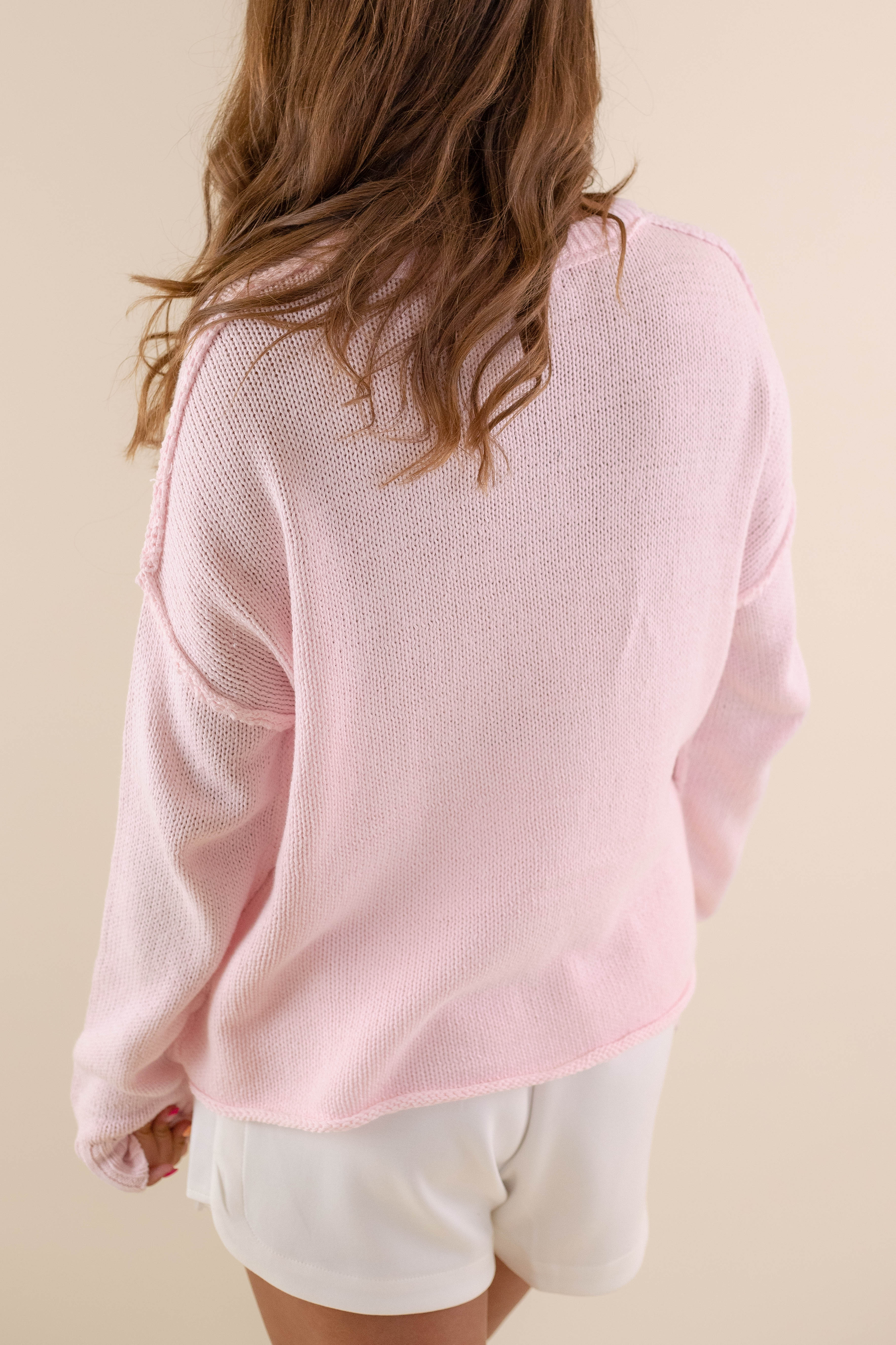 RESTOCK: All American Sweater-Blush - Image 10