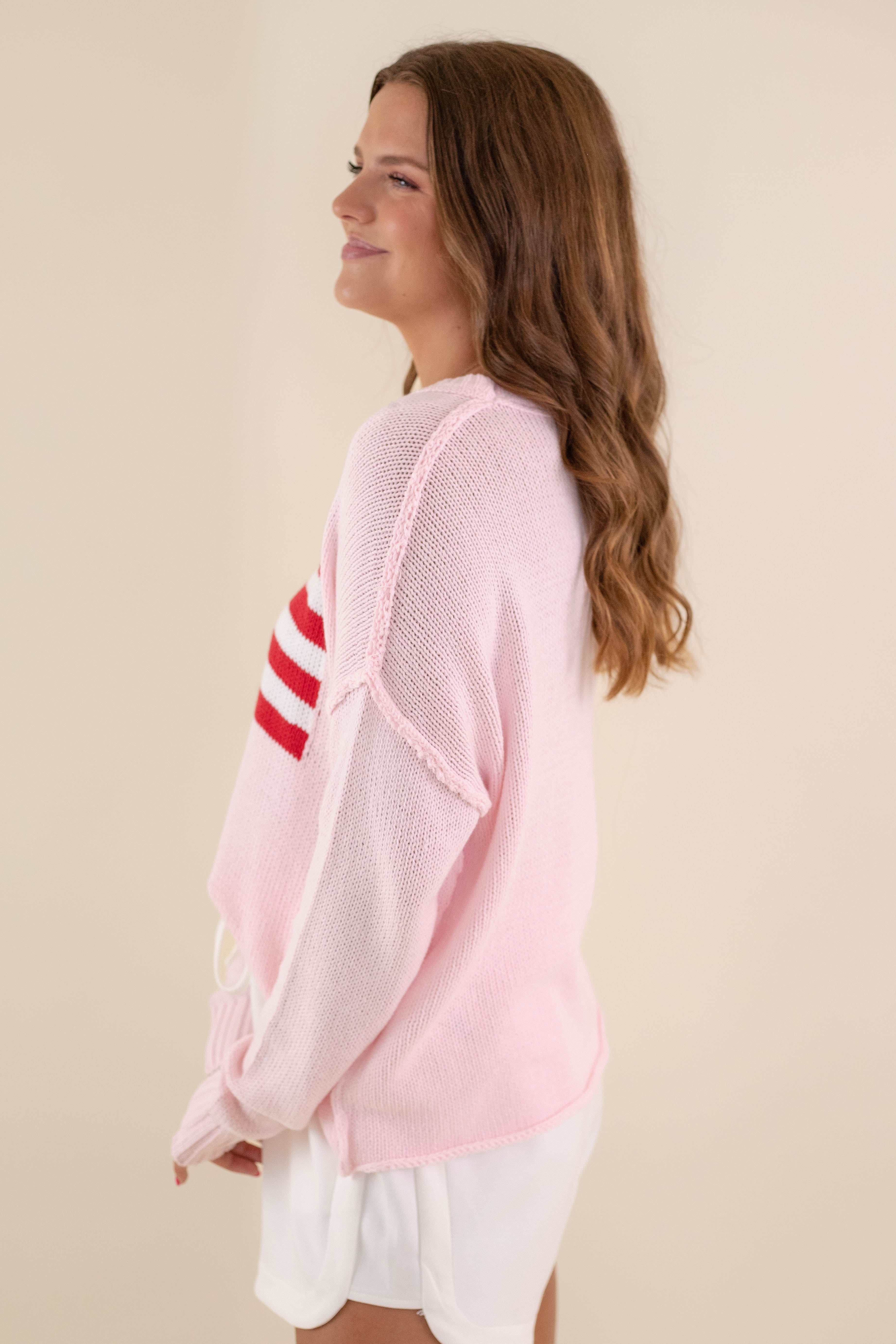 RESTOCK: All American Sweater-Blush - Image 4