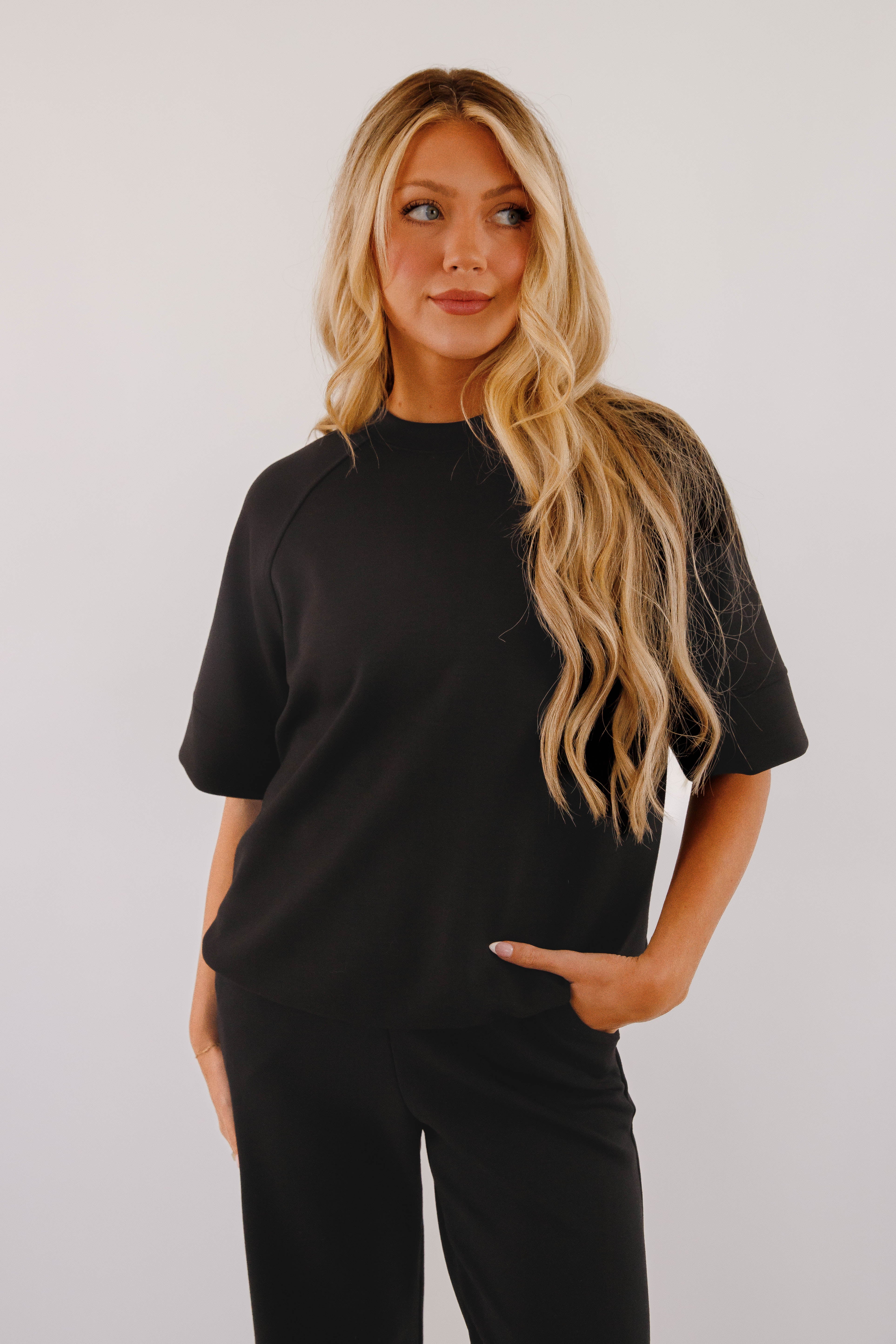 All The Energy Short Sleeve Pullover-Black - Image 5