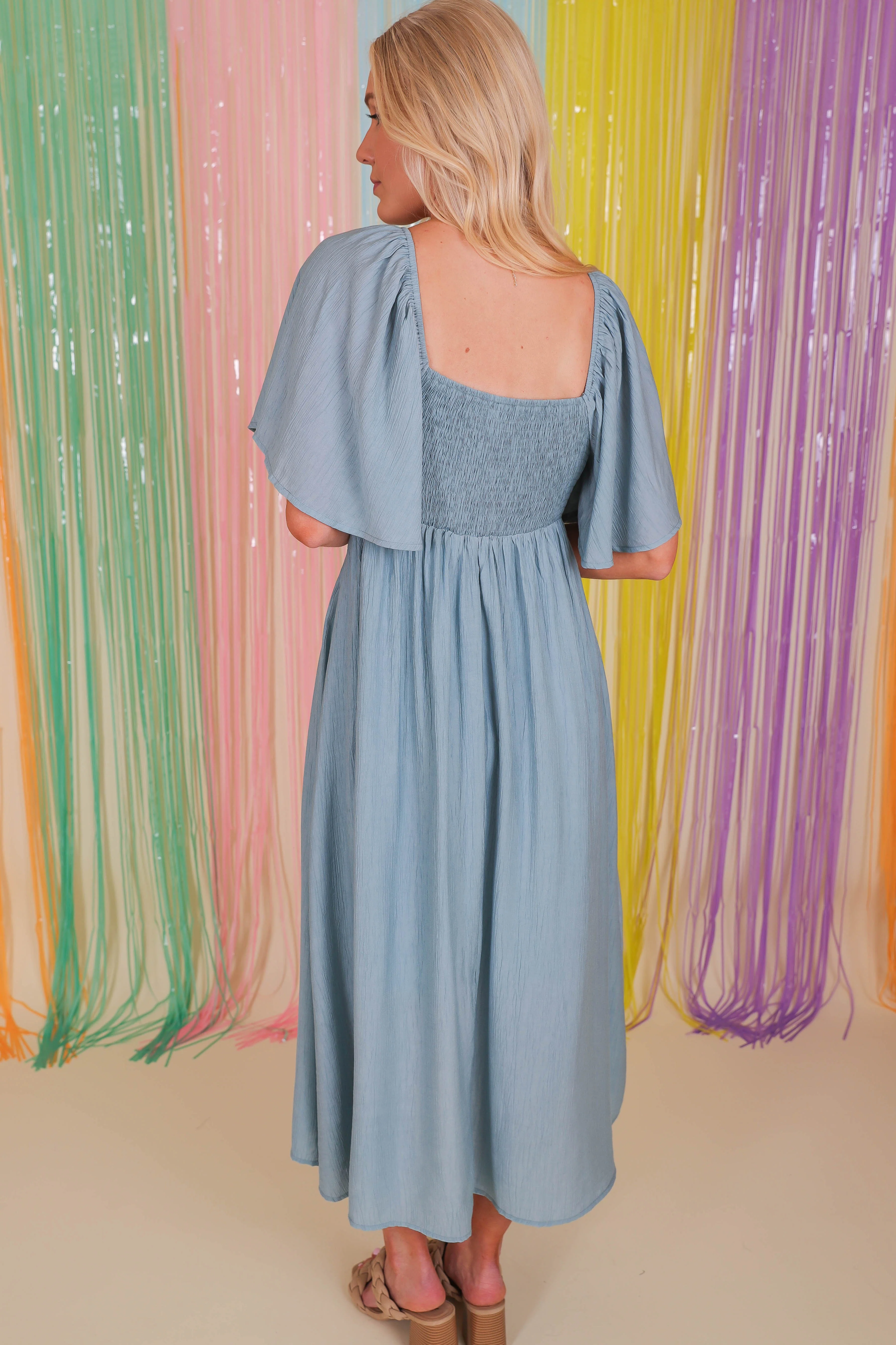 FINAL SALE: Always A Delight Midi Dress-Chambray - Image 11