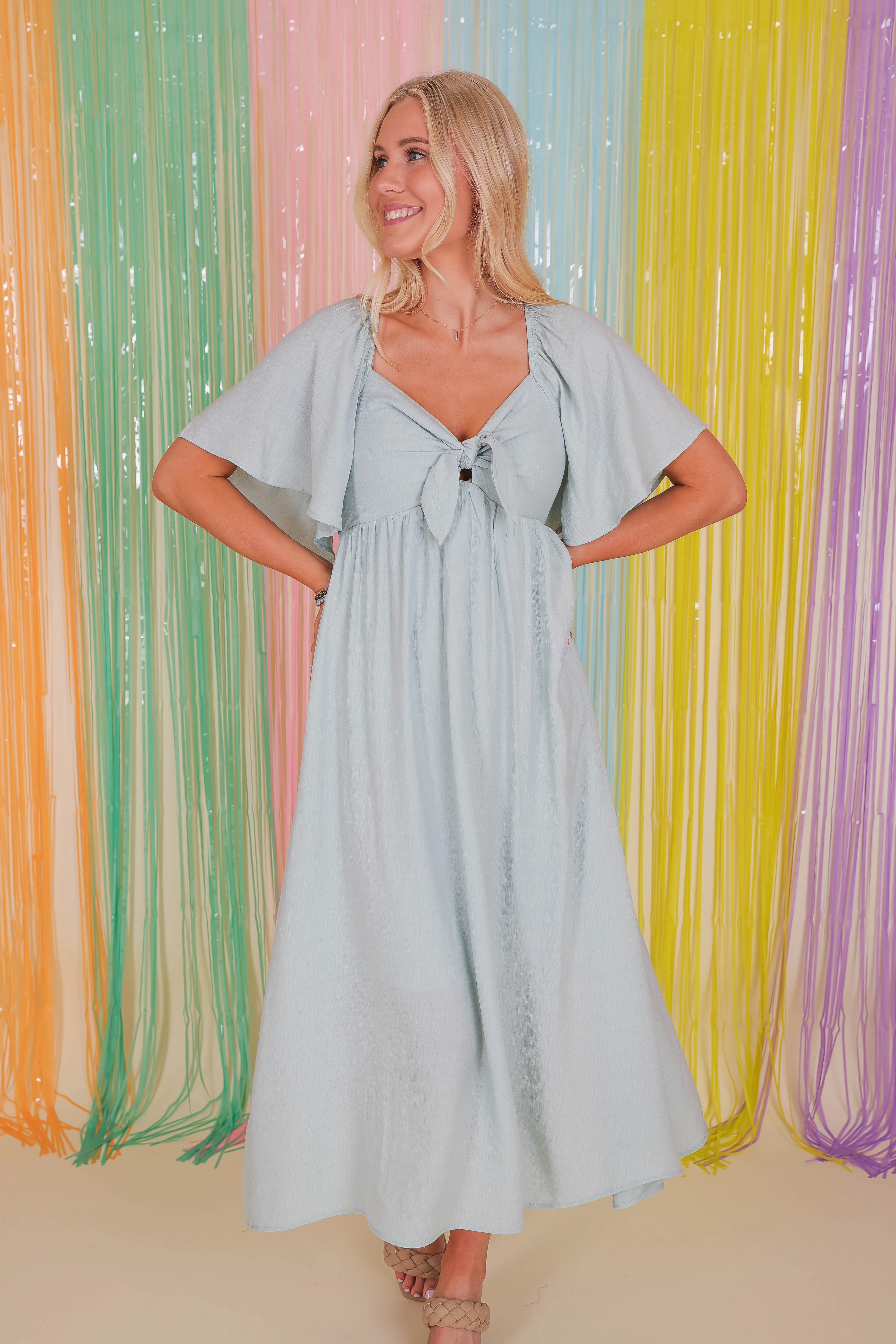 FINAL SALE: Always A Delight Midi Dress-Sky - Image 4