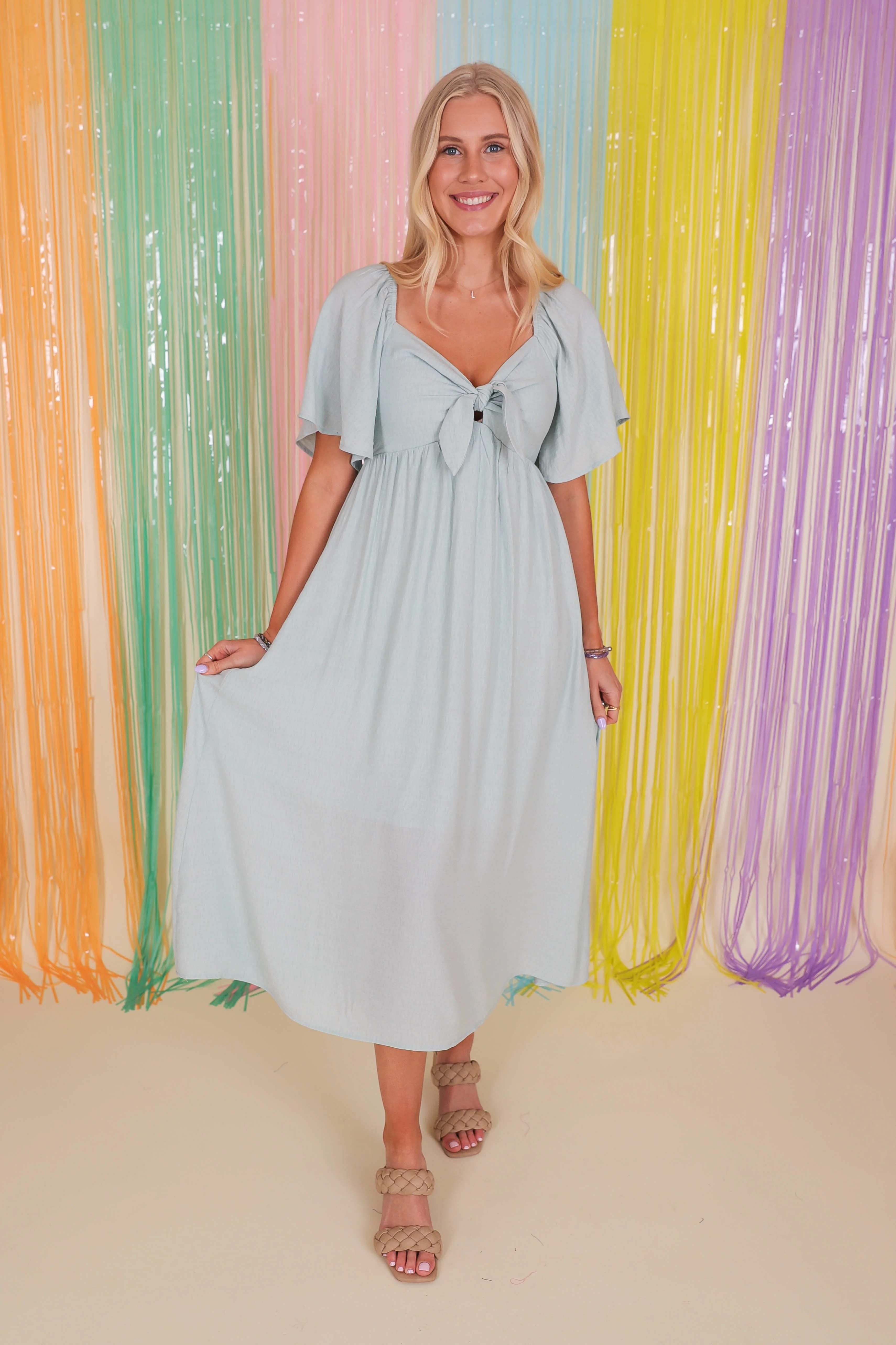 FINAL SALE: Always A Delight Midi Dress-Sky - Image 6