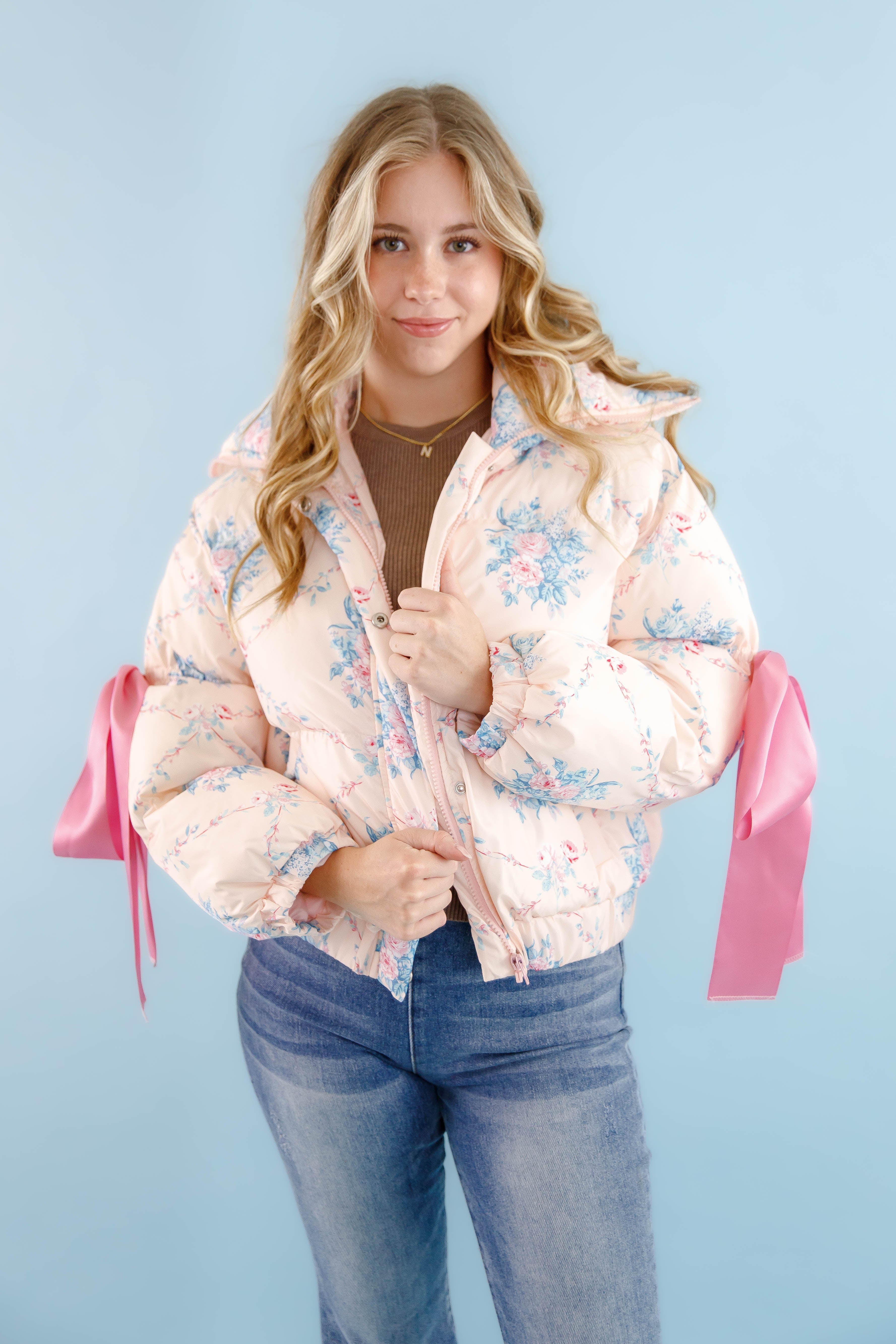 RESTOCK: Graceful Moments Puffer Jacket-Peach - Image 8