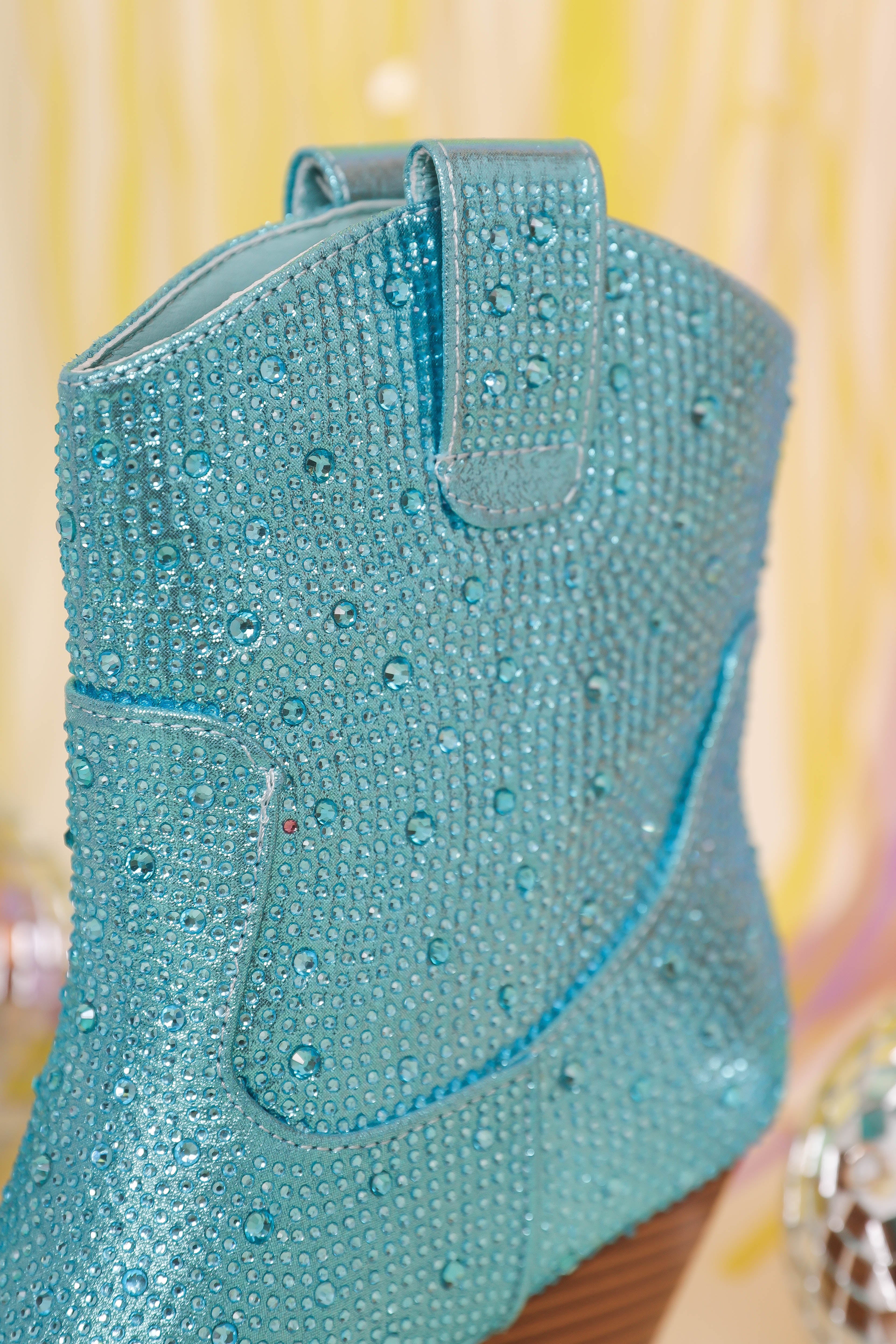 Gretchen Rhinestone Booties-Blue - Image 3