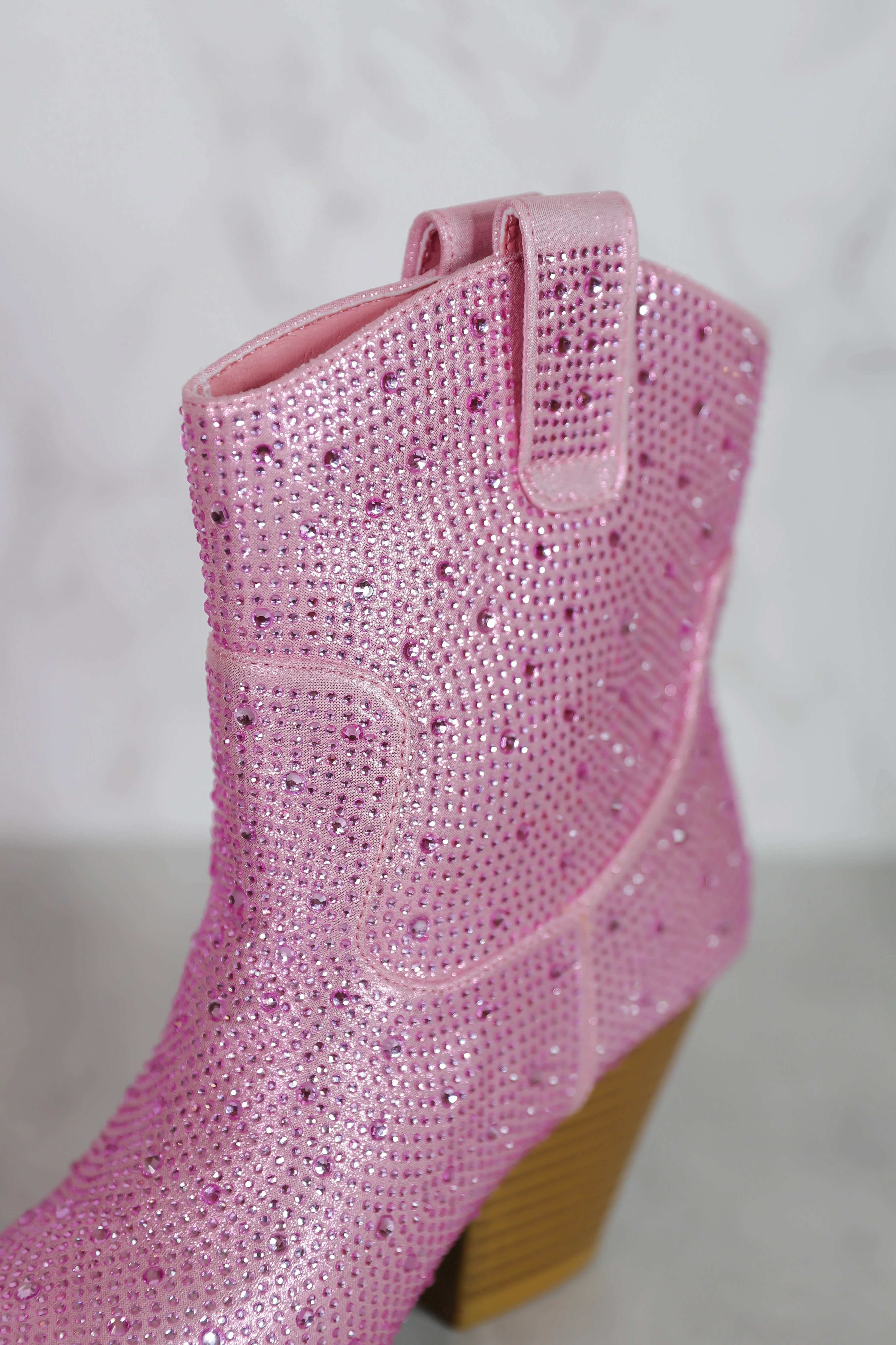 RESTOCK: Gretchen Rhinestone Booties-Blush - Image 4
