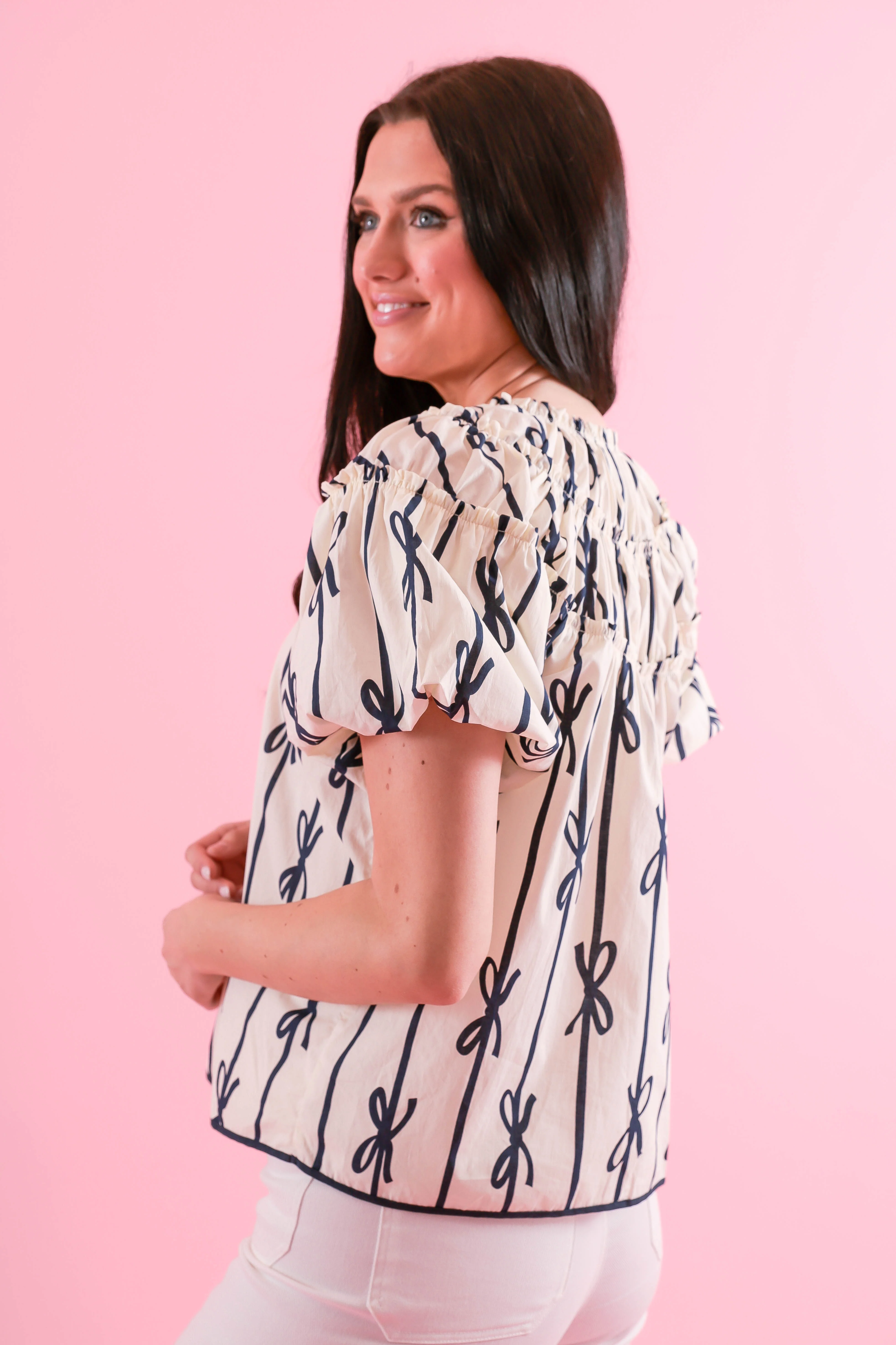 Little Miss Prep Blouse-Navy - Image 7