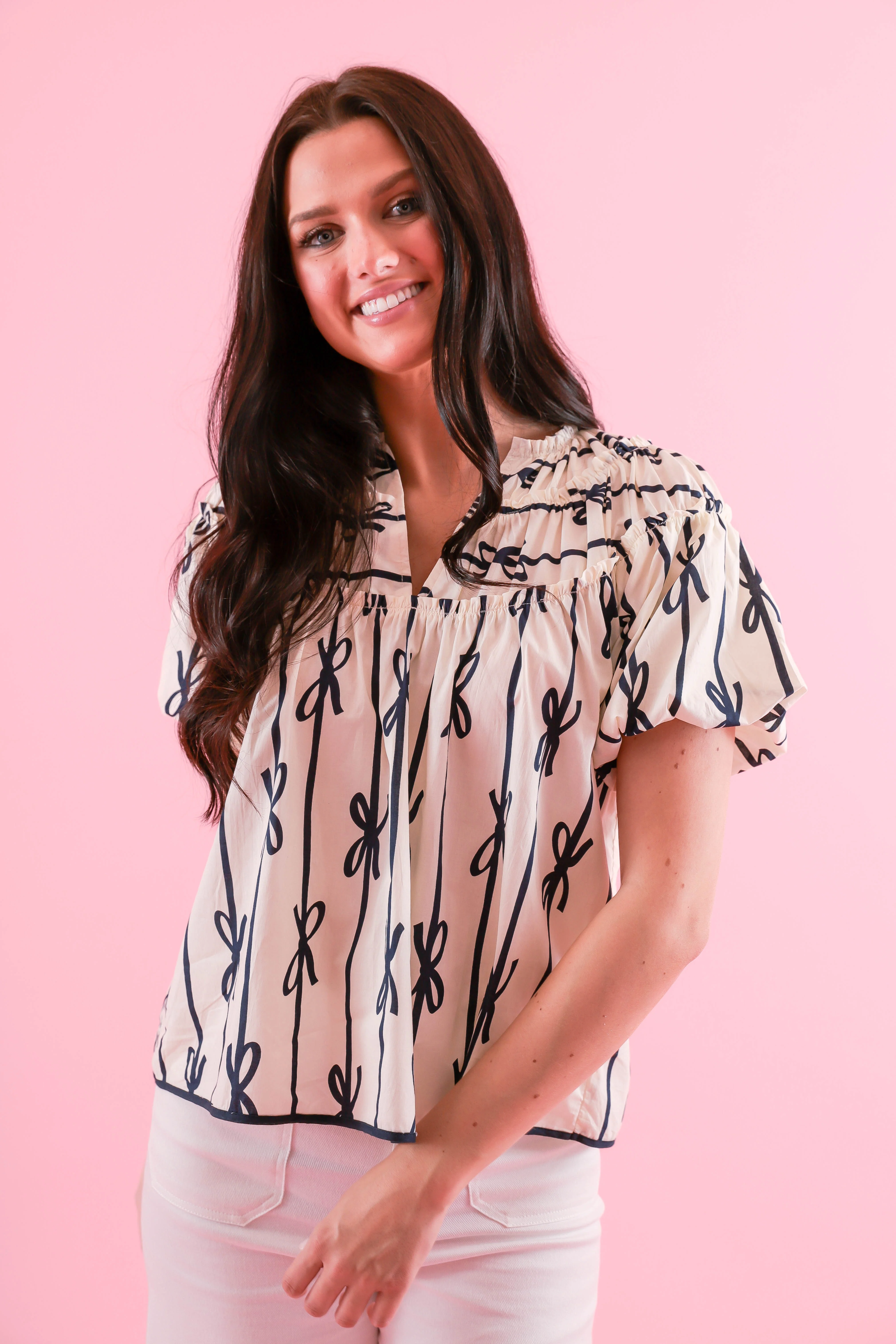 Little Miss Prep Blouse-Navy - Image 8