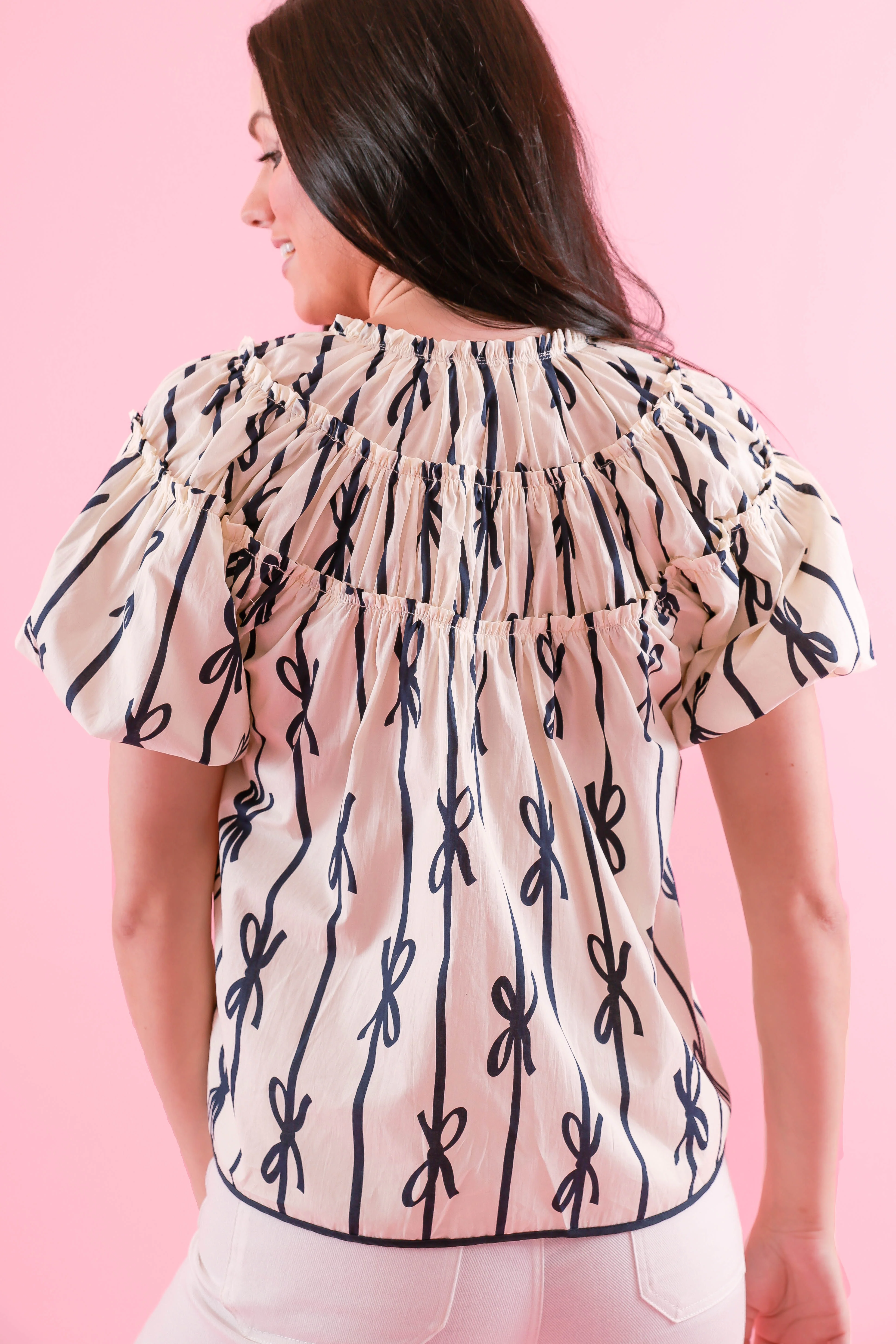 Little Miss Prep Blouse-Navy - Image 9