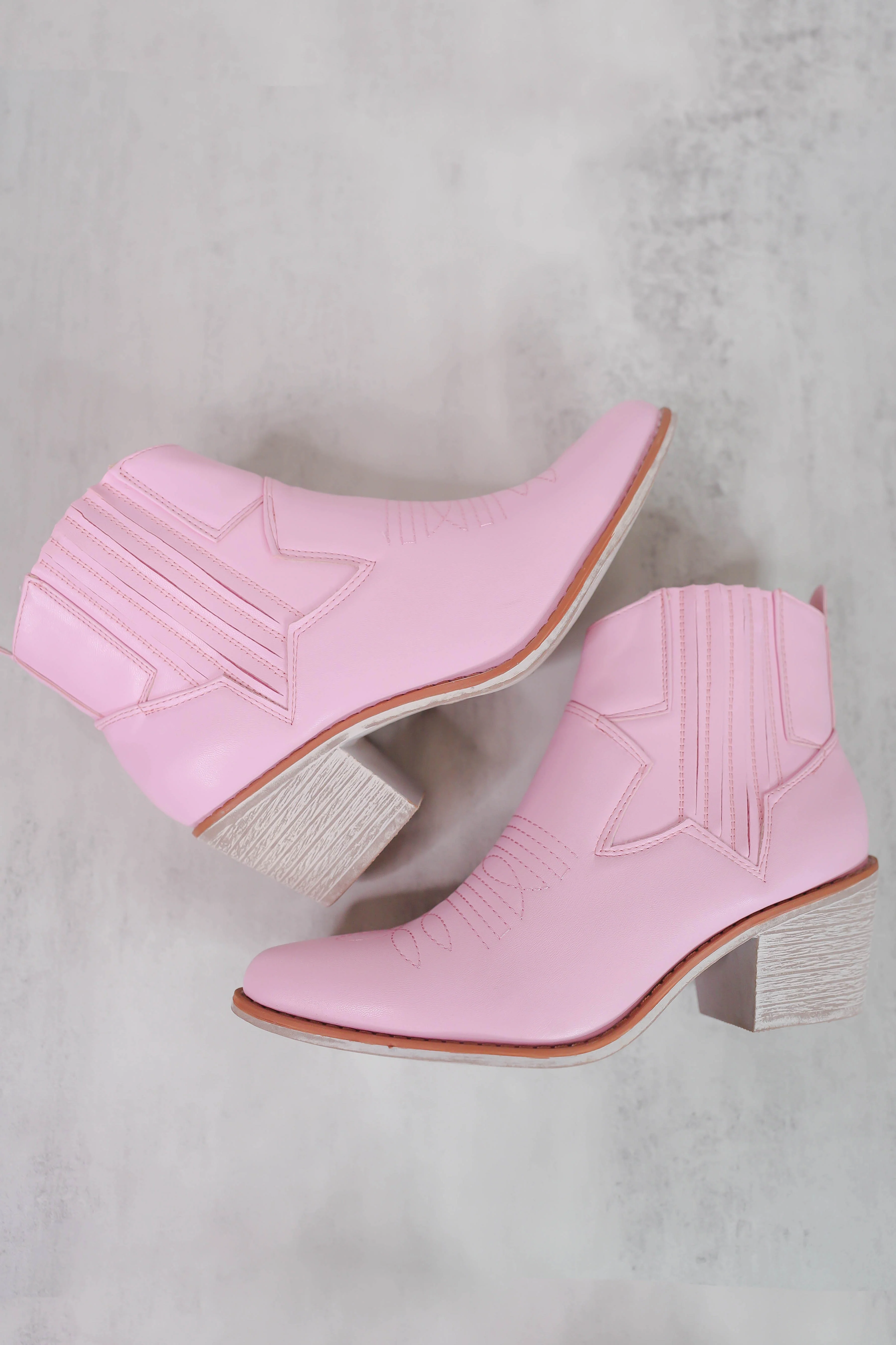 RESTOCK: Lizzie Western Booties-Pink - Image 3