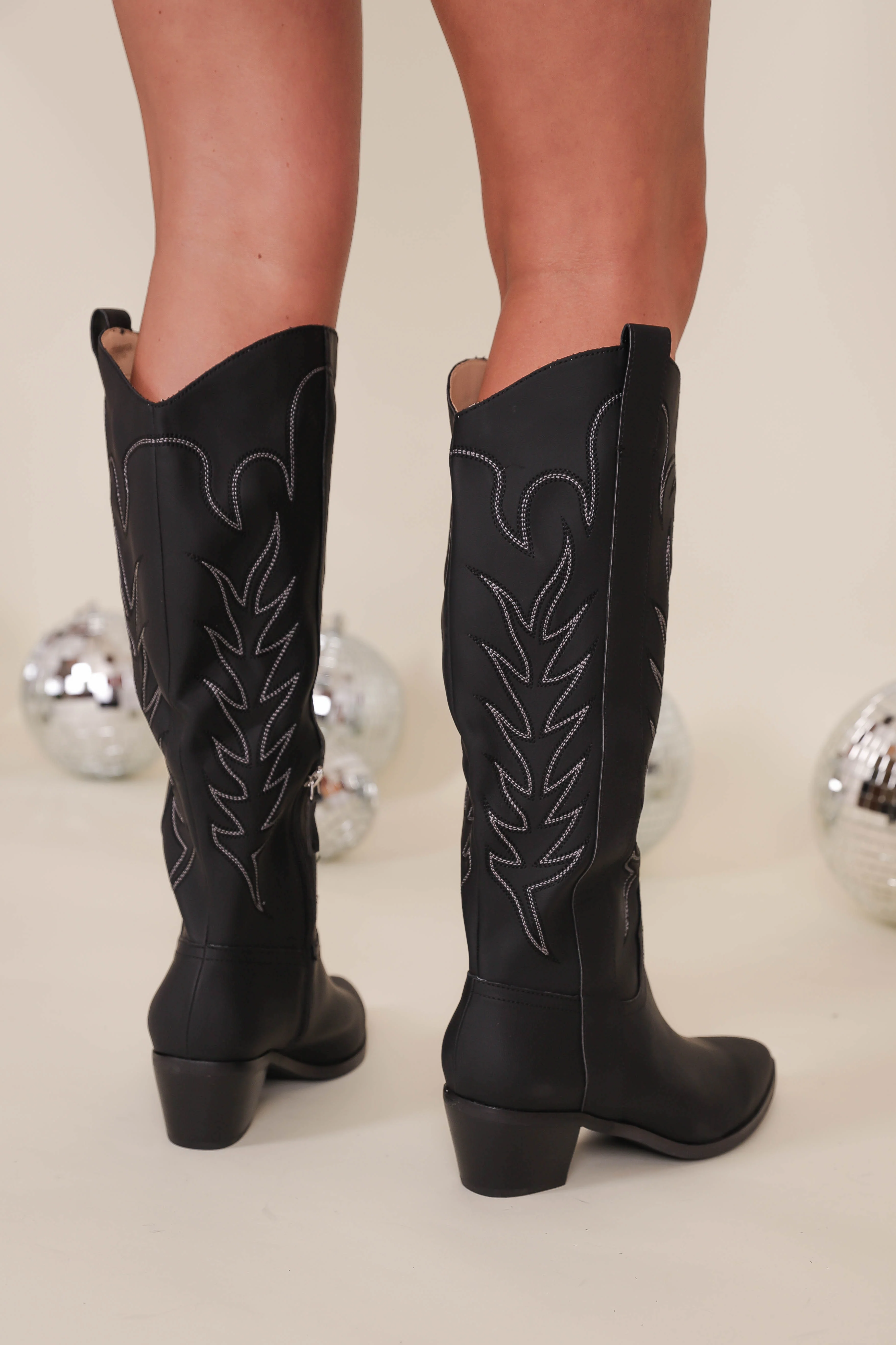 RESTOCK: Lorelai Tall Western Boots-Black - Image 7