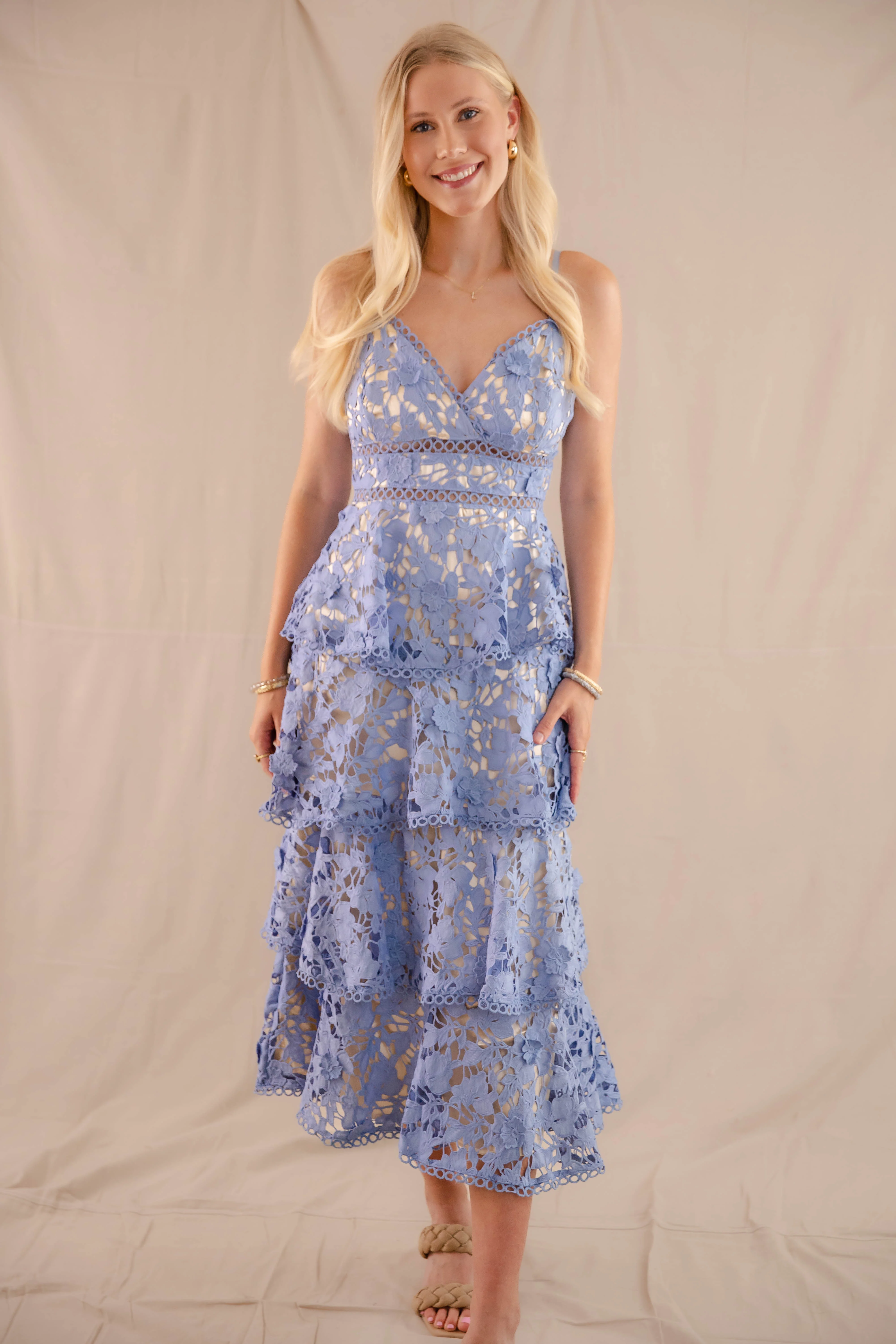 Love Grows Here Midi Dress-Blue - Image 9