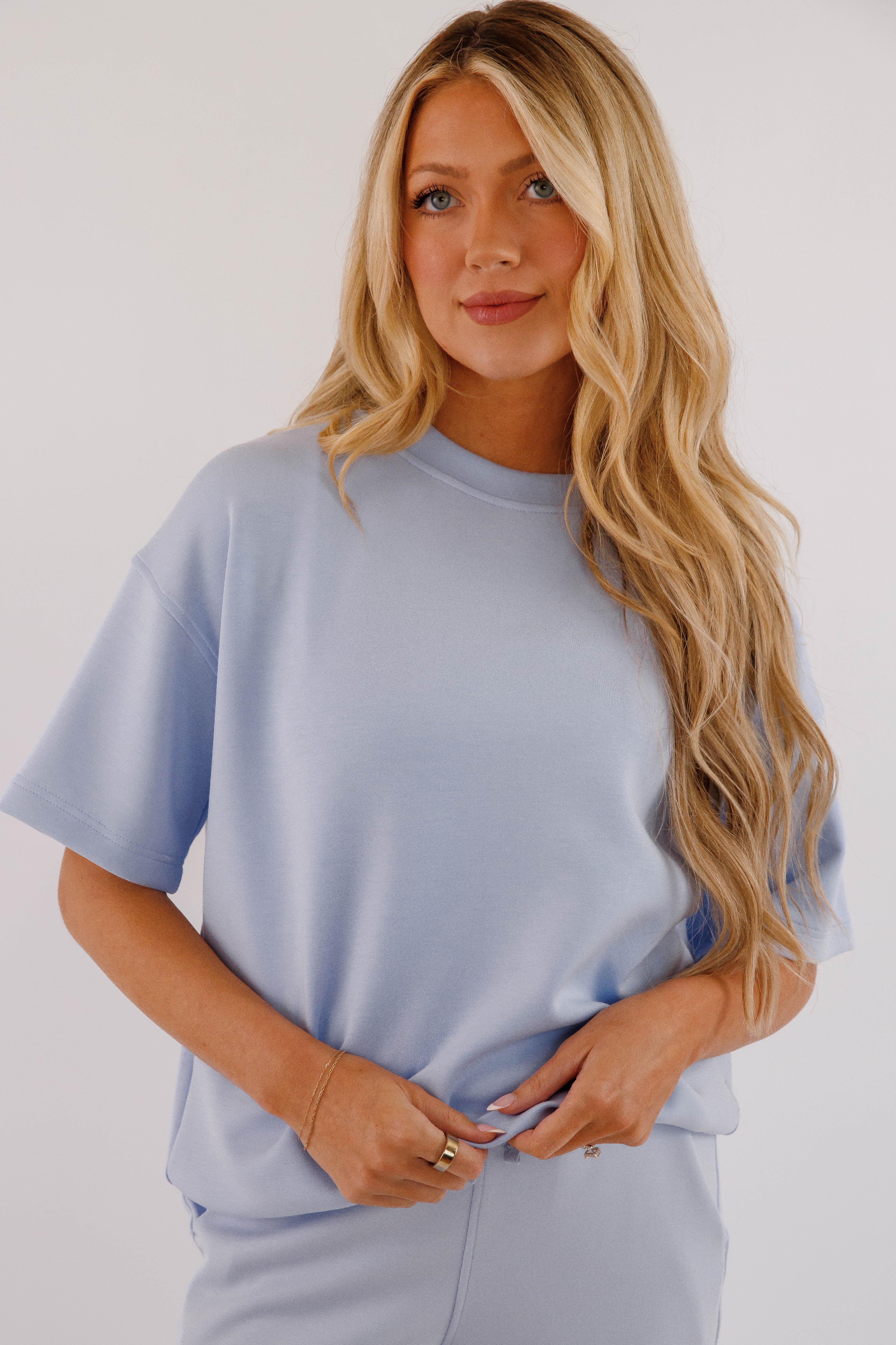 Move Like That Short Sleeve Pullover-Sky Blue - Image 4