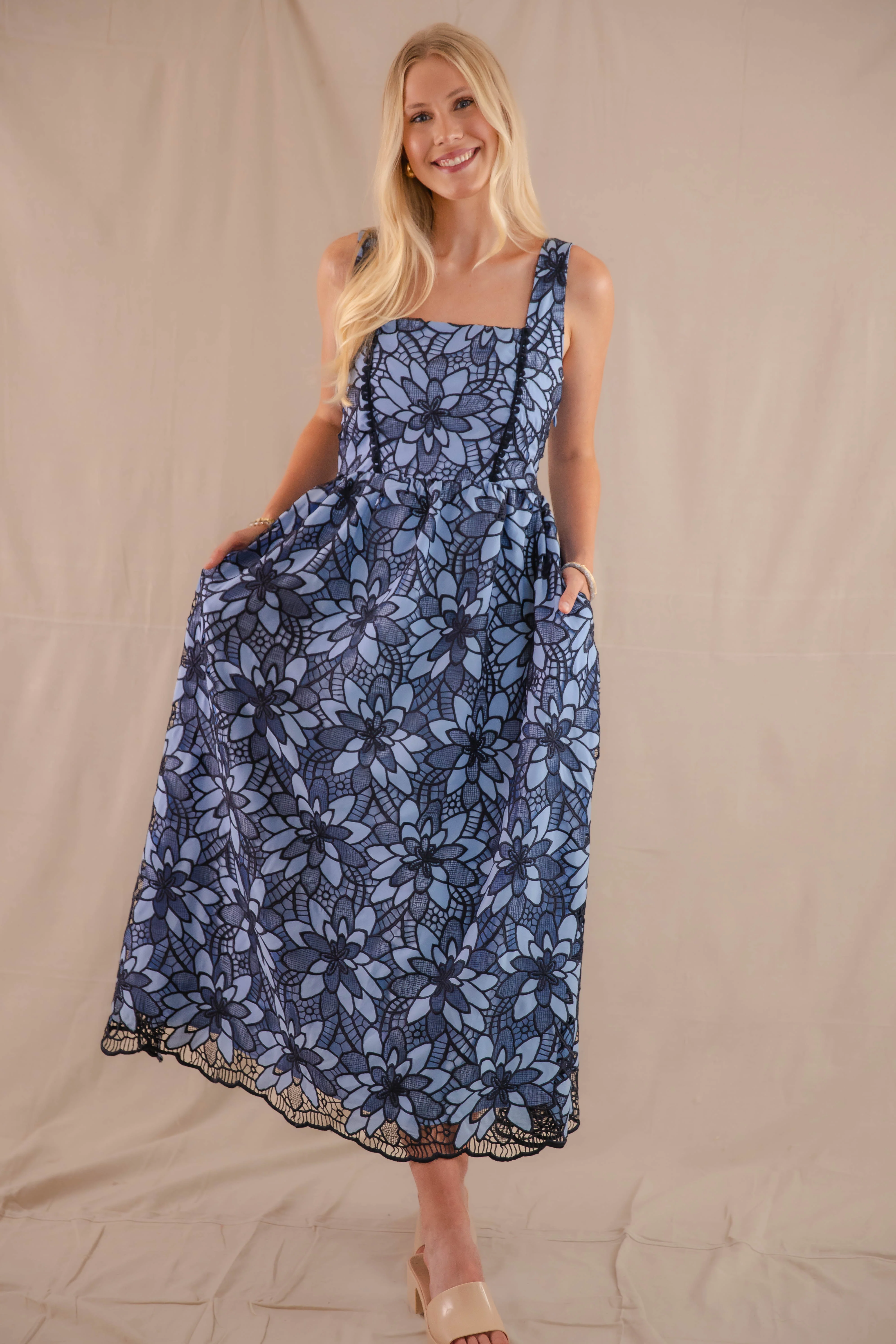 Out Of The Blue Midi Dress - Image 4