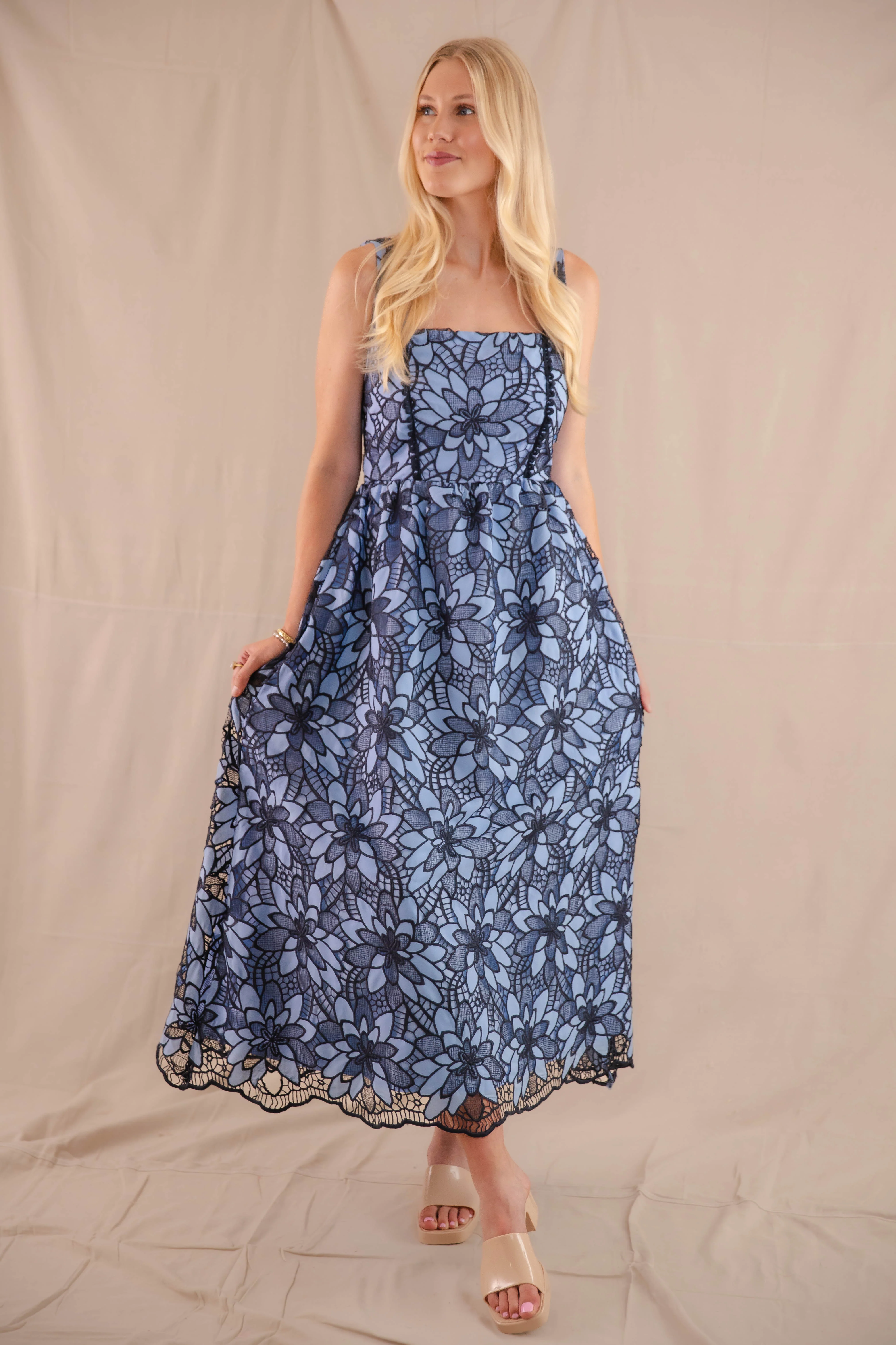 Out Of The Blue Midi Dress - Image 5