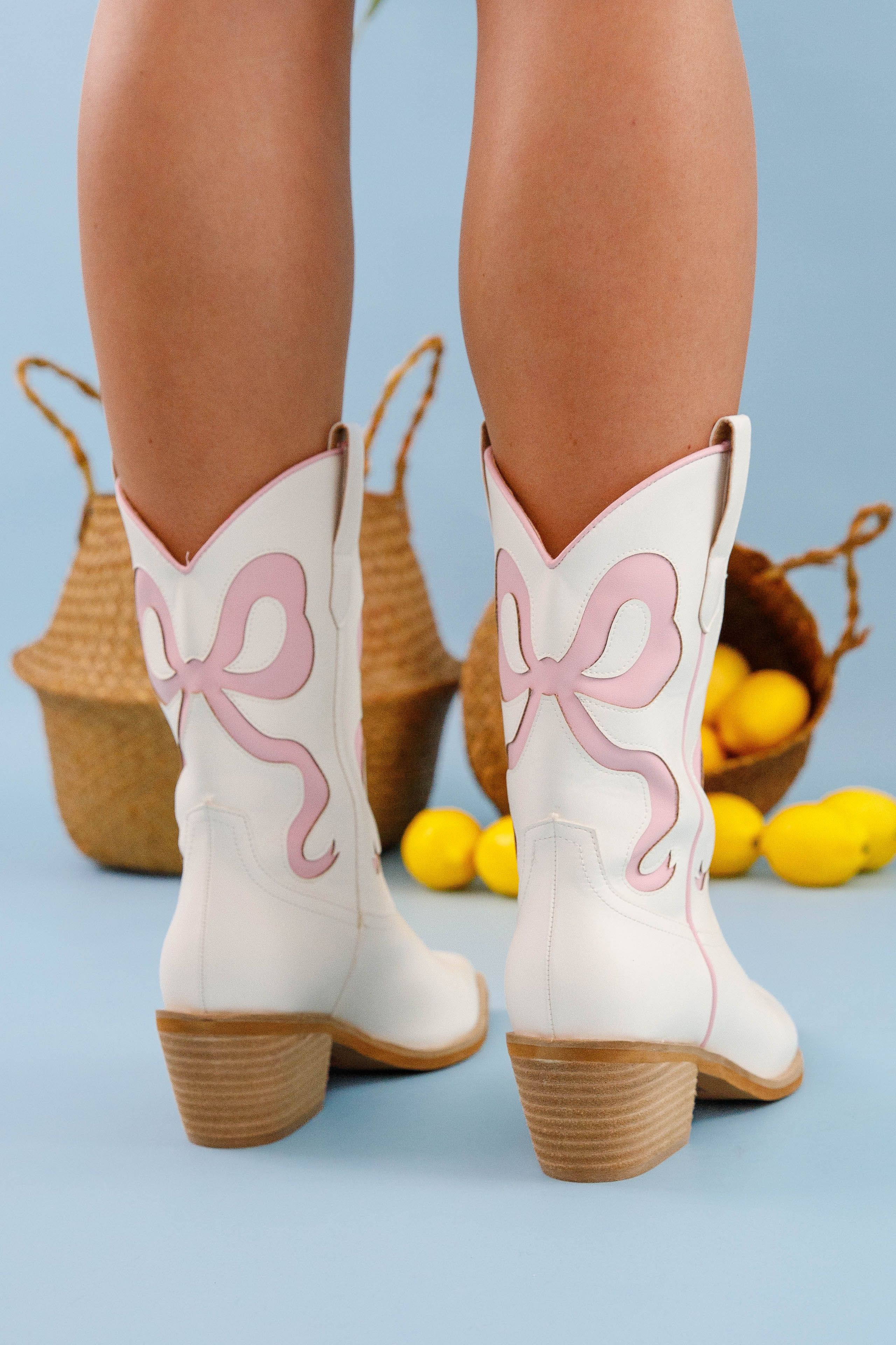 RESTOCK: Ruby Western Booties-Blush Pink - Image 5
