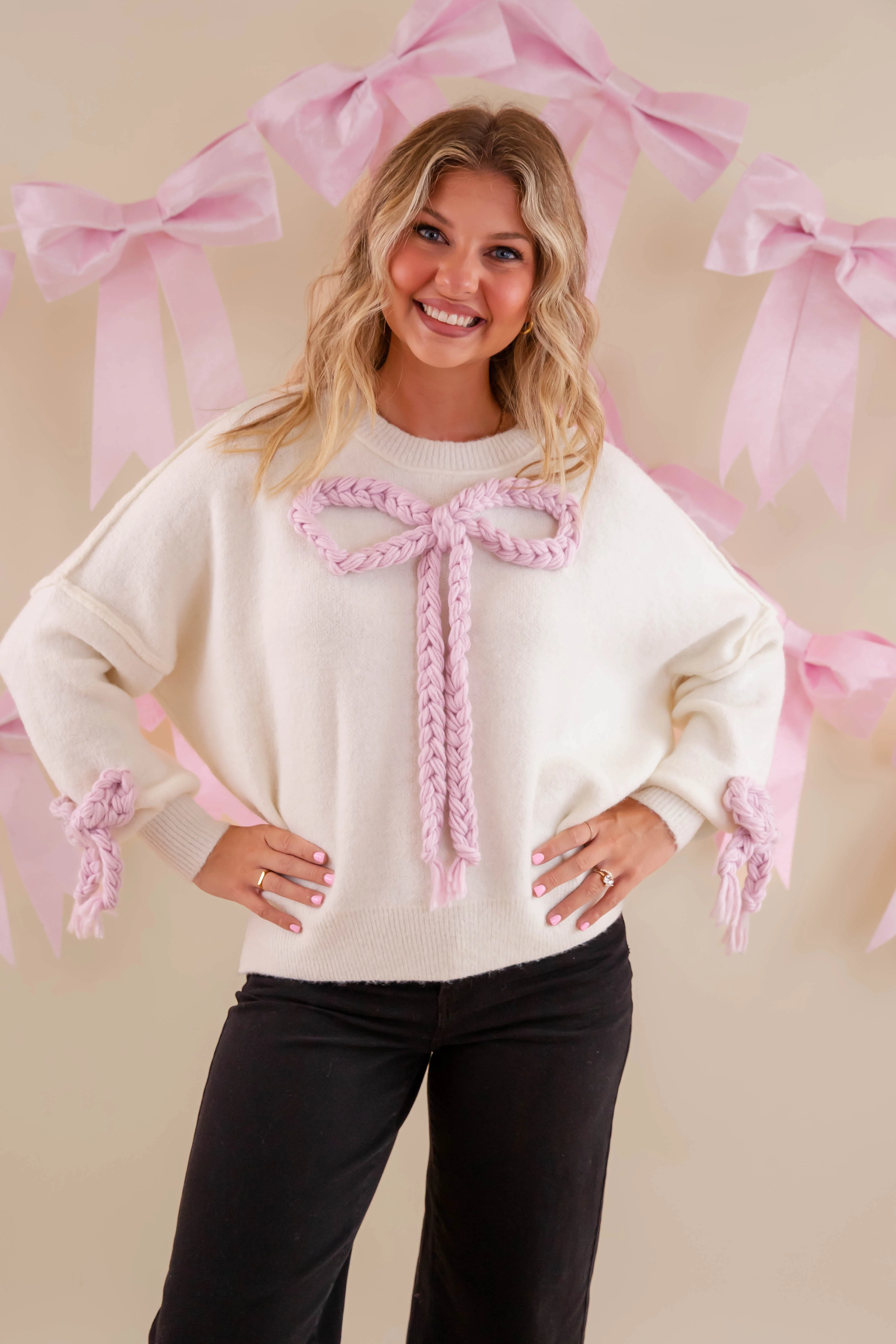 Searching For A Cowboy Sweater-Ivory - Image 3
