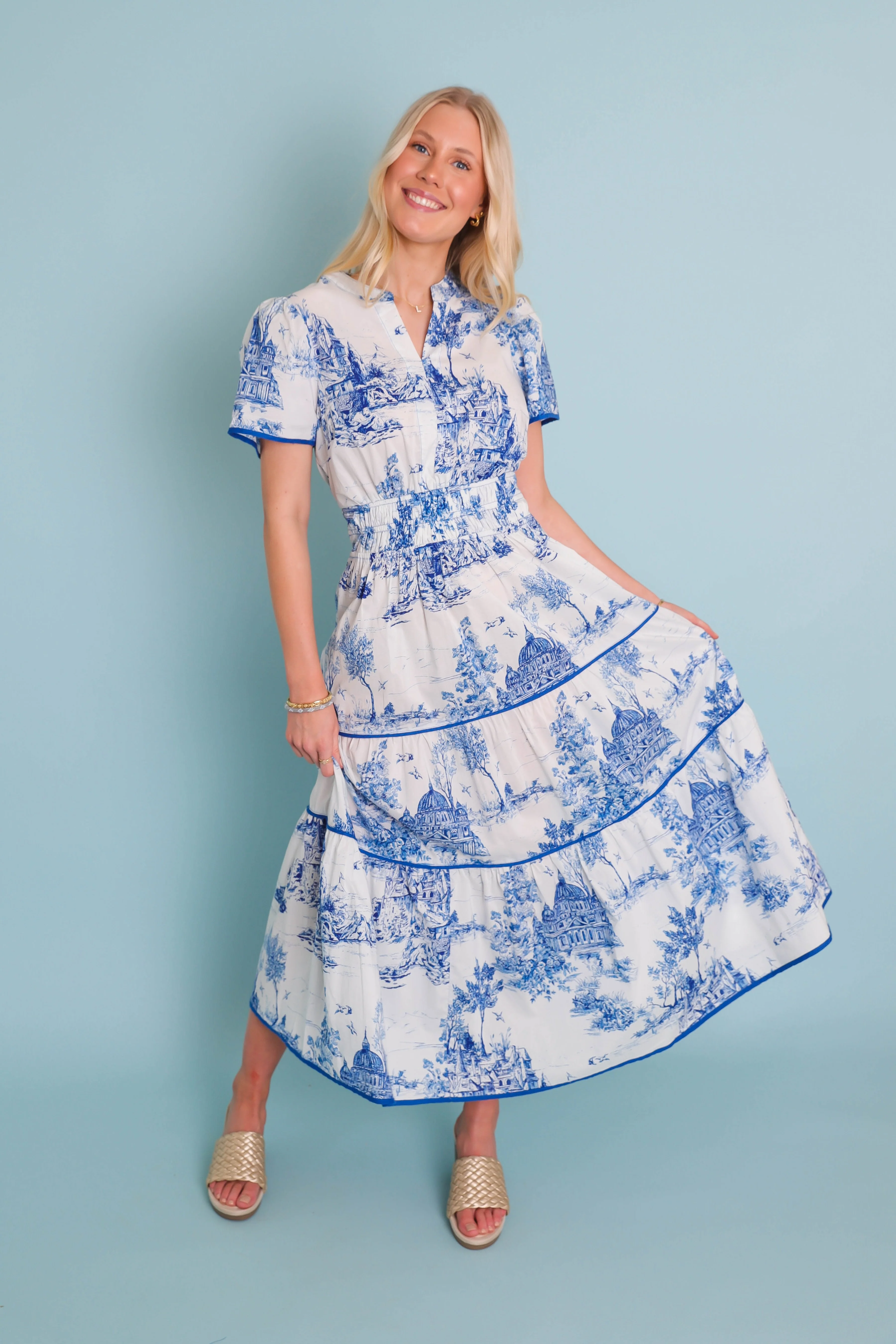 RESTOCK: Set The Scene Midi Dress - Image 7