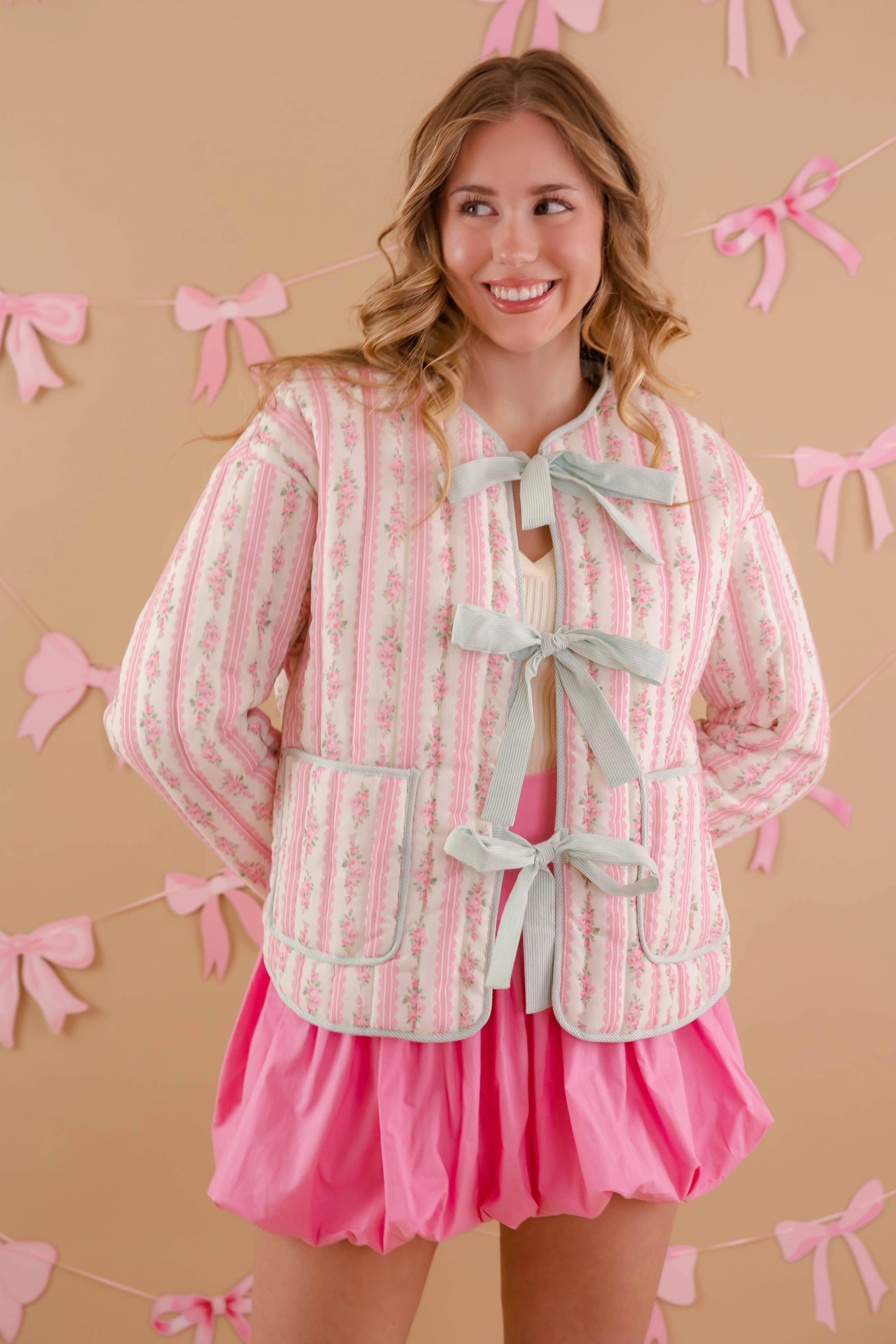 Sweet Spirit Quilted Jacket-Pink - Image 4