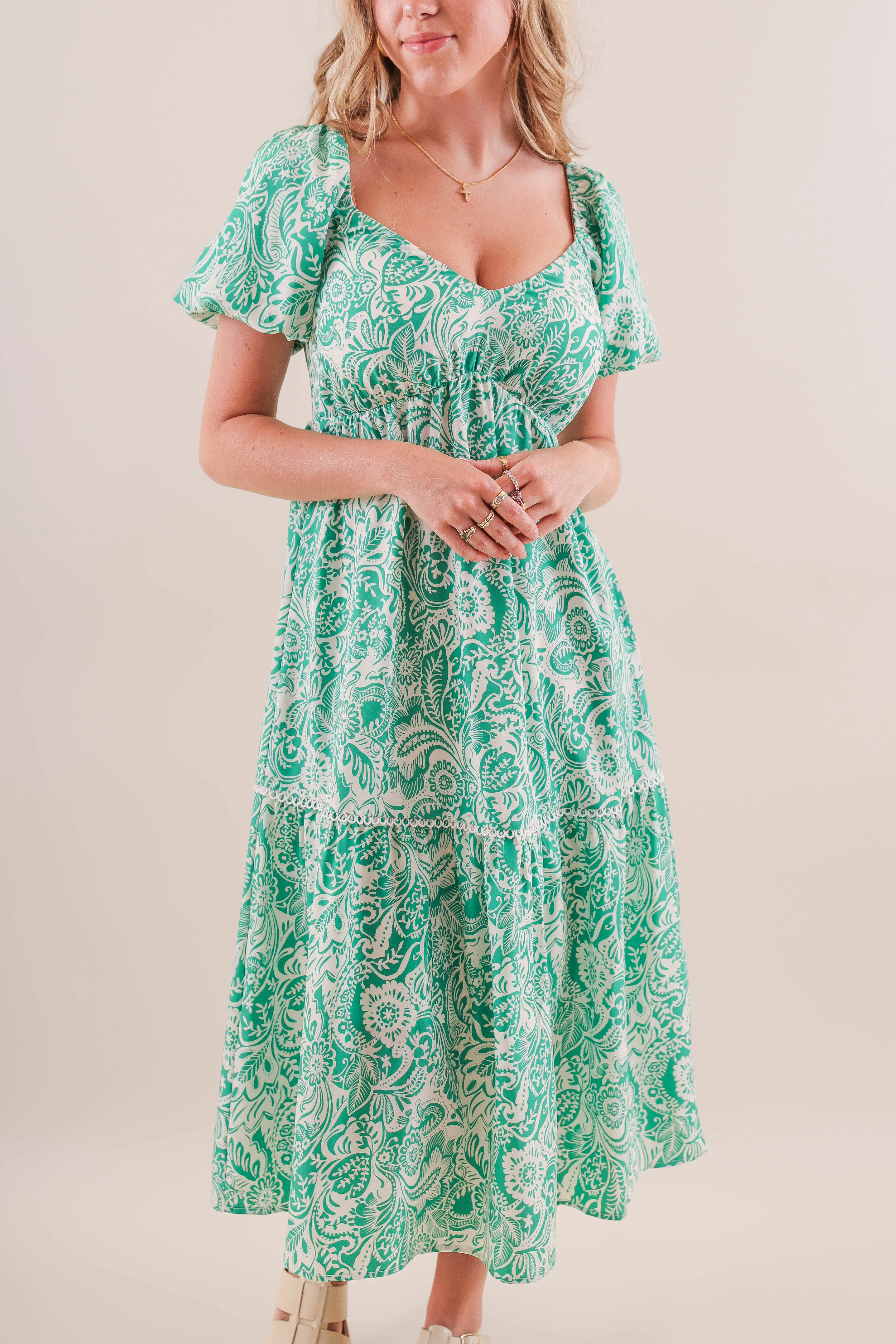 RESTOCK: Think Happy Thoughts Midi Dress - Image 7