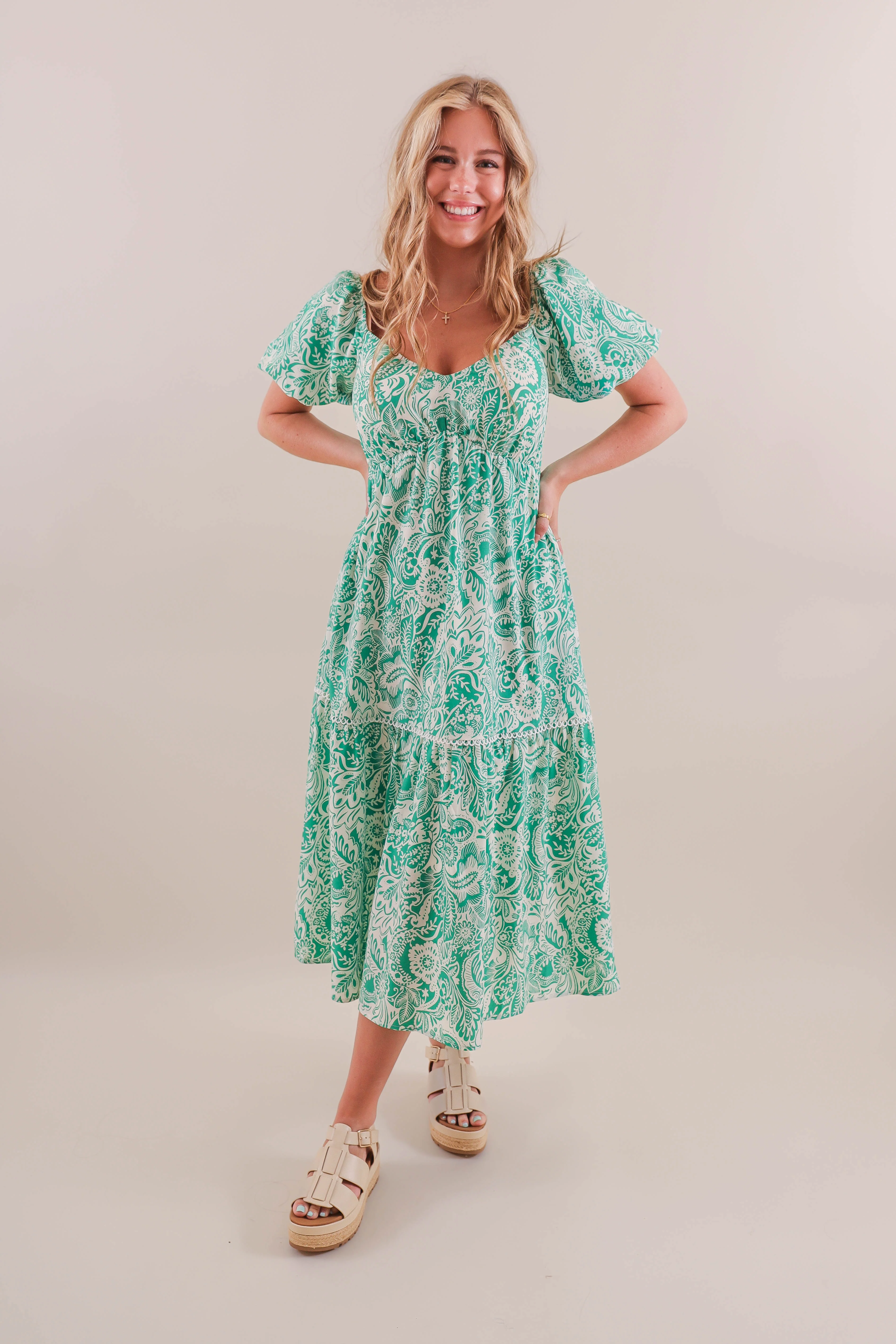 RESTOCK: Think Happy Thoughts Midi Dress - Image 9