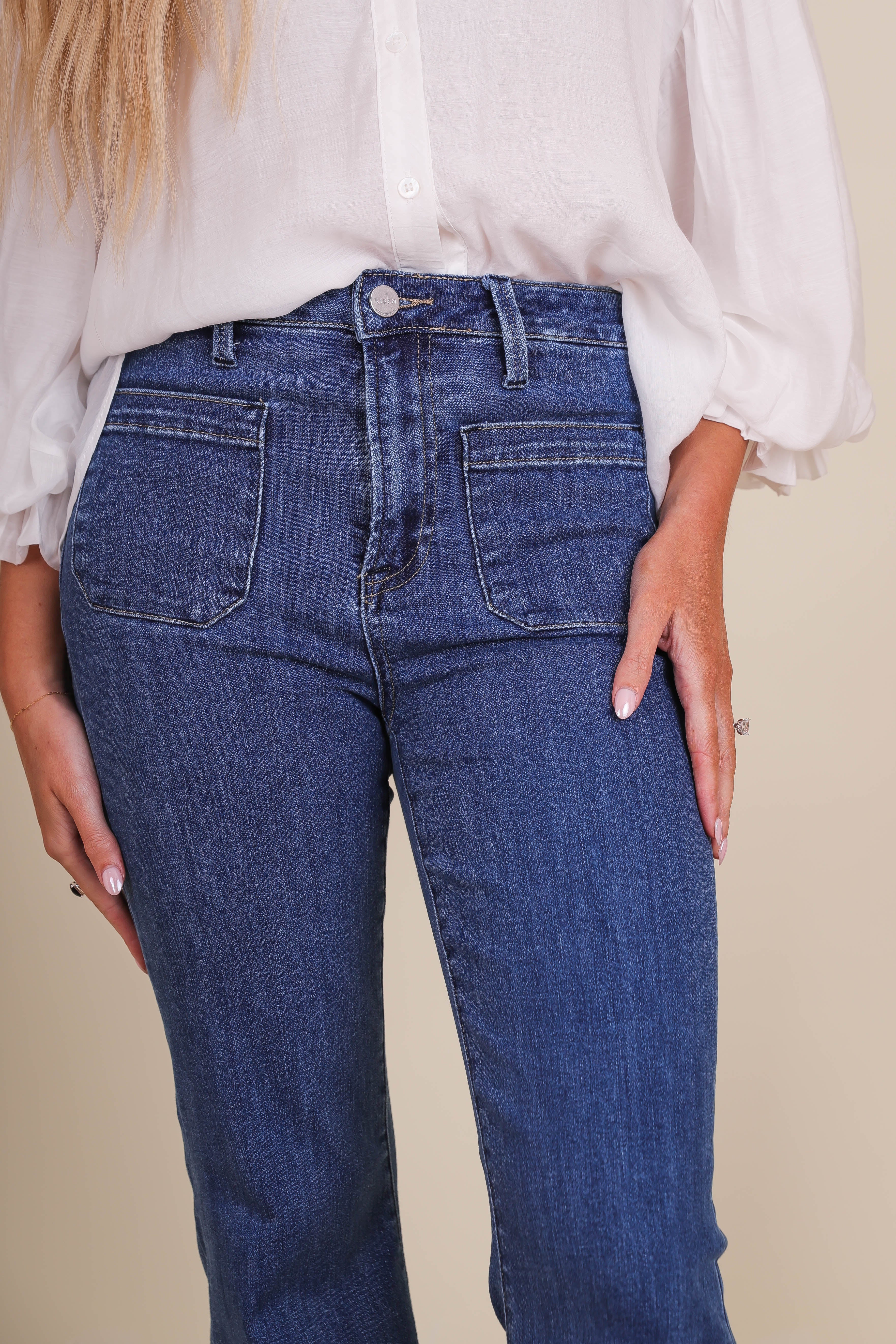 Totally Far Out Denim Flares - Image 3