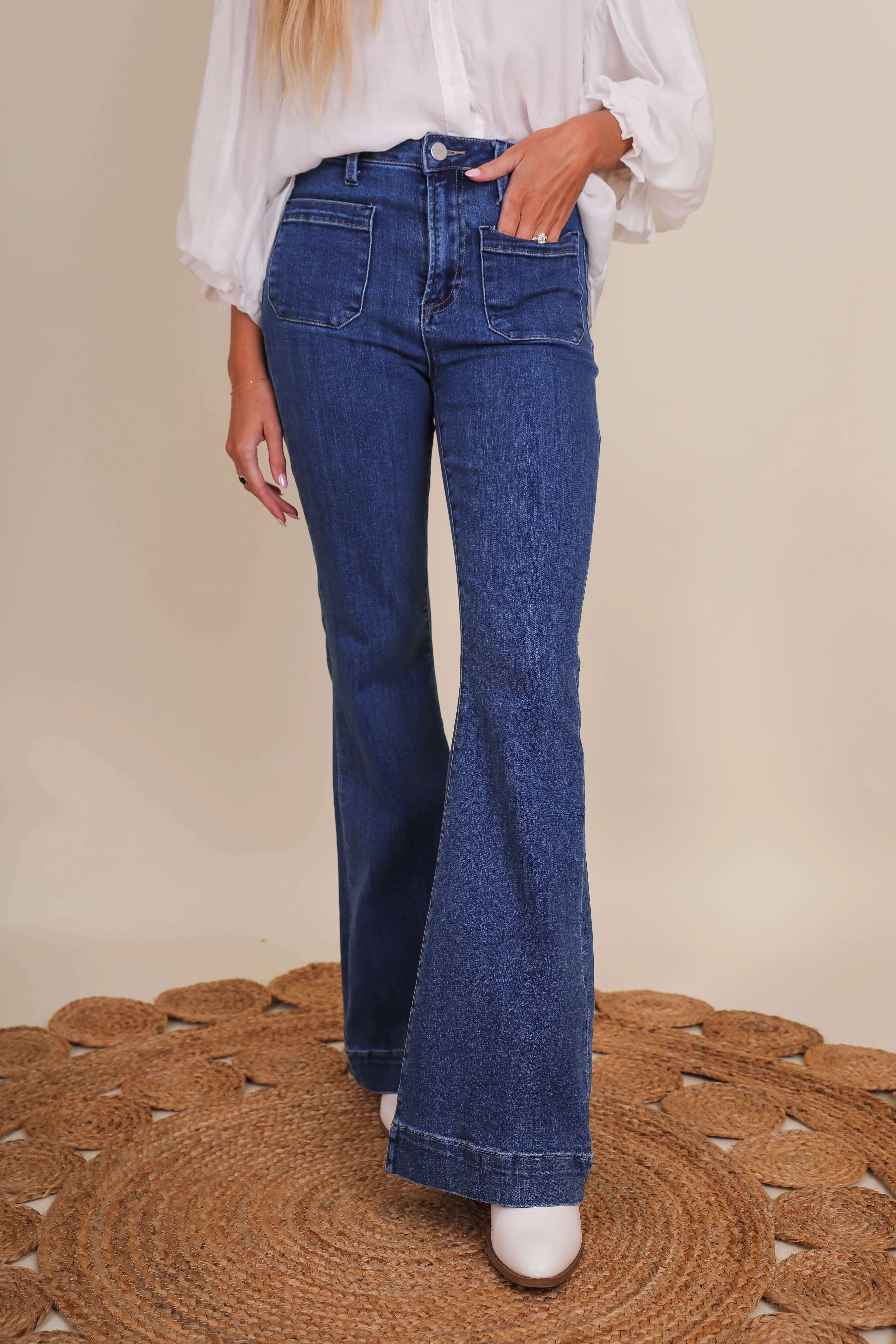 Totally Far Out Denim Flares - Image 8