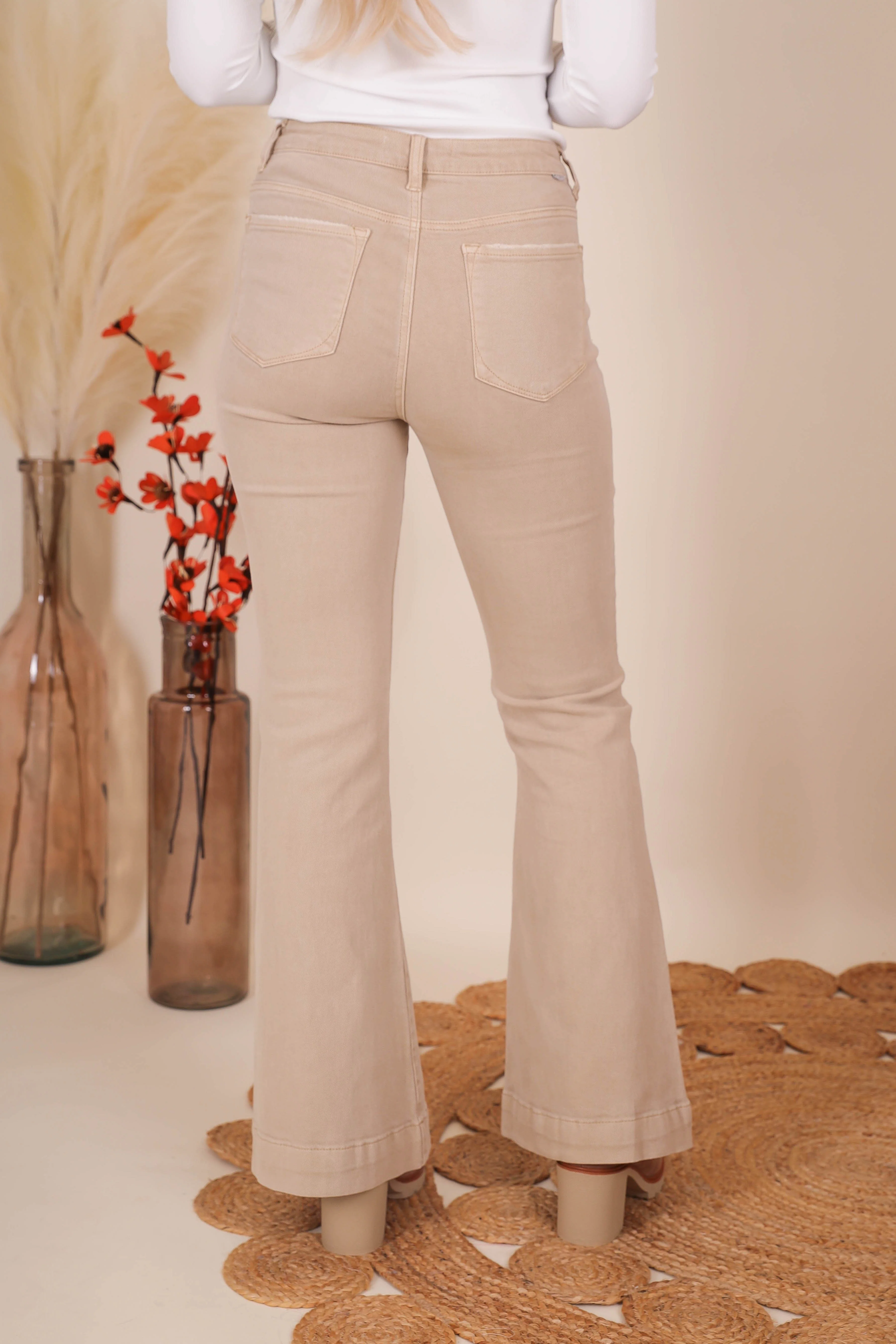Totally Far Out Flares-Khaki - Image 10