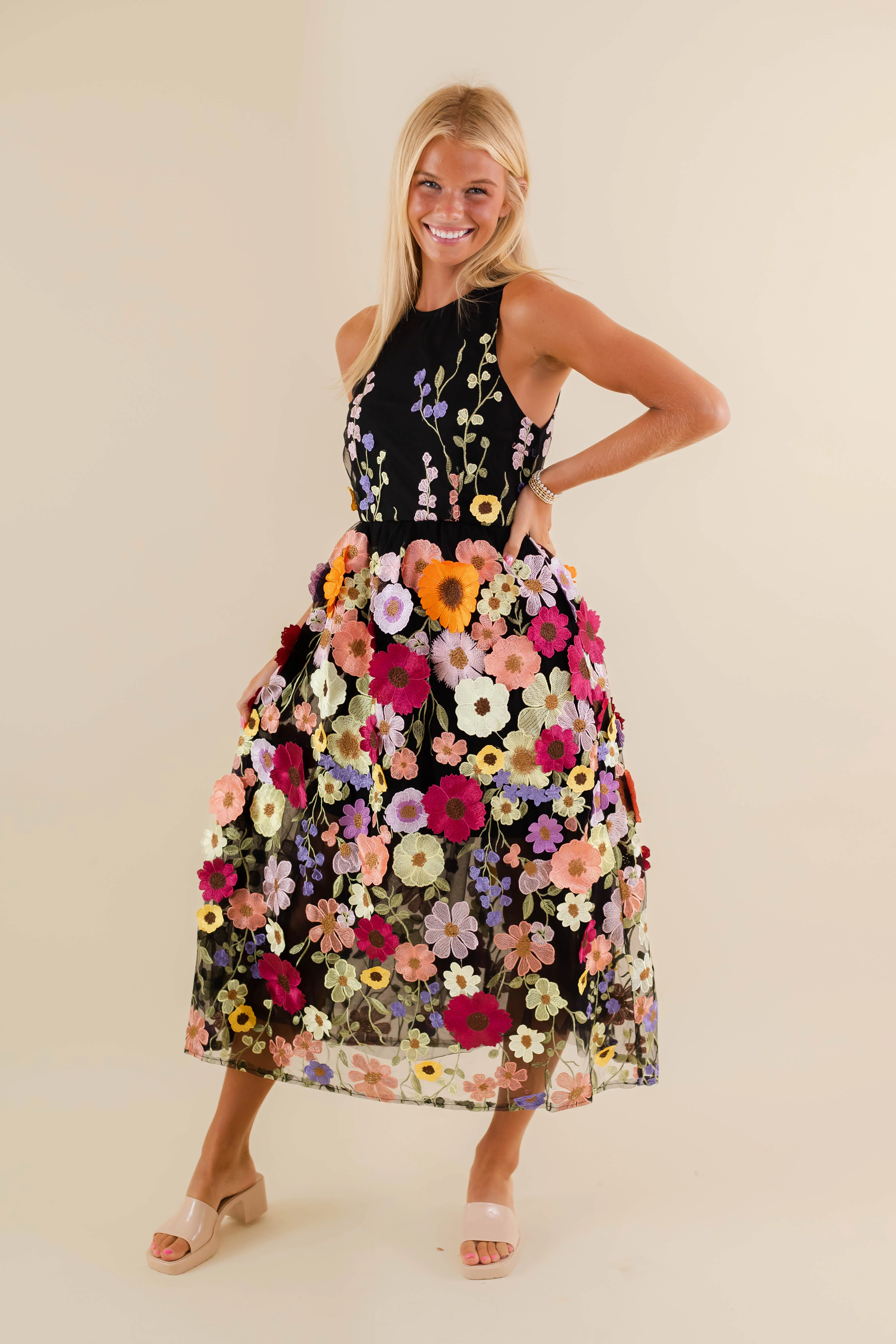 Unlike Any Other Love Midi Dress-Black - Image 4